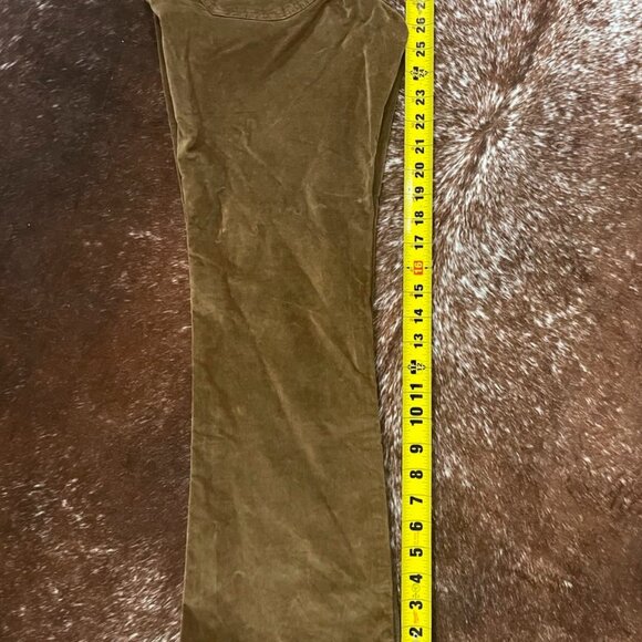 Free People Velvet Crop Slim Flare Pants Brown Size Small Holiday Party Pant - Picture 13 of 16
